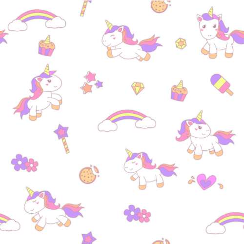 Printed Wafer Paper - Unicorn Fun - Click Image to Close